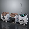 Smart Machines With White Exterior Black Logo Antenna And Digital