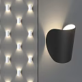 Modern Interior Wall Lamps With White Cylindrical And Black Curved Designs