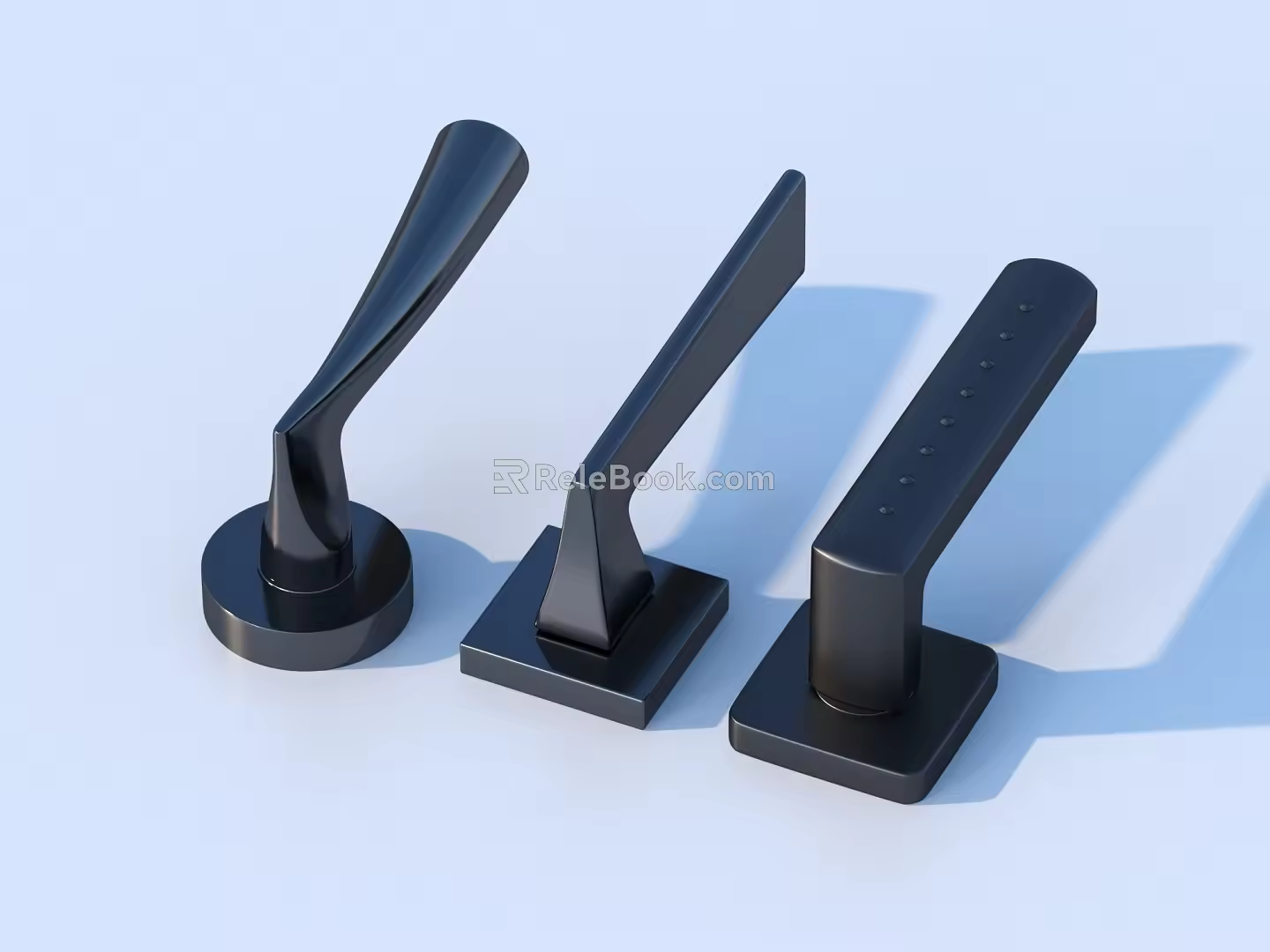 Door handle hardware 3d model