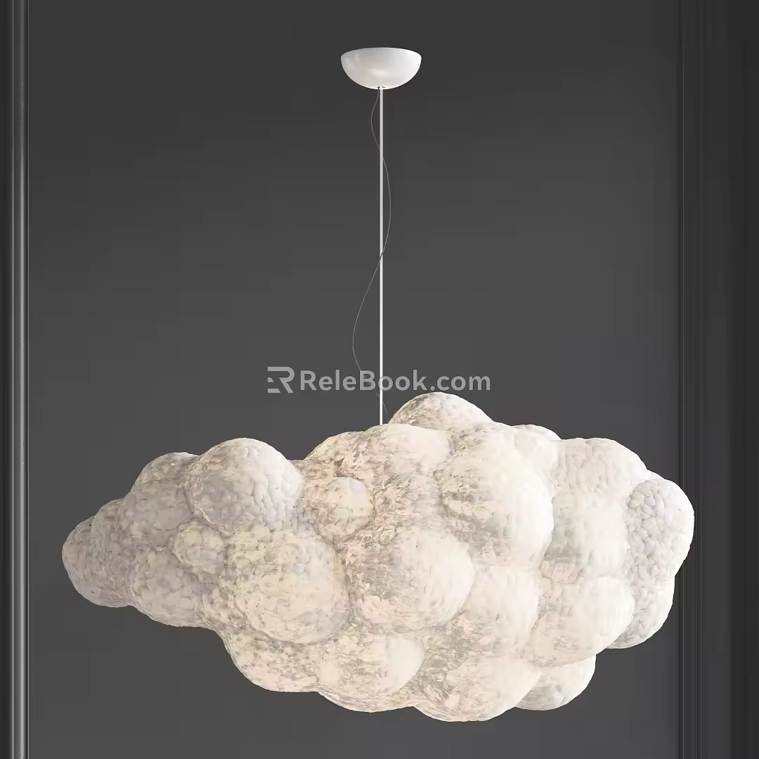 Modern chandelier cloud lamp 3d model
