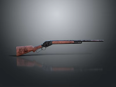 rifle semi-automatic rifle combat rifle battle rifle carbine war rifle attack rifle 3d model