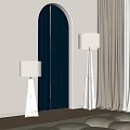Flos Floor Lamp Mushroom Lamp Vertical Table Lamp Atmosphere Lamp Marble Floor Lamp 3d model