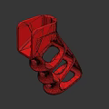 3D Printed Red Human Organ Scaffold With Porous Biomedical Structure Design