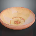 Hand Carved Sculpture Pottery Bowl Featuring Intricate Patterns And Colorful Details
