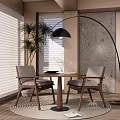 Modern Leisure Table and Chair Dining Table and Chair Combination Dining Table and Chair Seat Combination Coffee Table and Chair 3d model