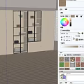 Modern Wardrobe With Transparent Glass Doors White Cabinetry And Storage Shelves