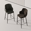 Modern Bar Chair 3d model