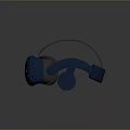 Modern Blue VR Headset With Ergonomic Design For Computer Virtual Reality Live Experience