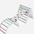 Colorful Rung White Frame Children's Climbing Structures With Different Shapes For Kids