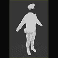 Black Police Uniform Outfit With Hat Belt And Equipment Design