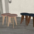 Modern children'stool 3d model