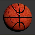 Red Basketball With Black Stripes Durable Rubber Material For Daily Sports Use