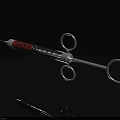 Medical Device Syringe With Metal Ring Handles Transparent Barrel And Graduation Marks