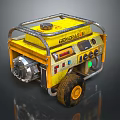Yellow Generac Portable Heavy Duty Generator Equipment With Wheels And Control Panel