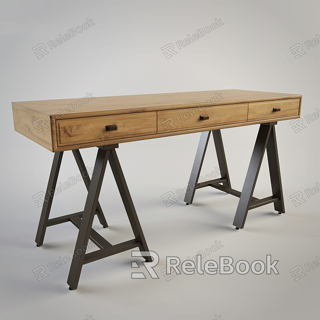 Modern Desk Craft Urban Simple Log Desk model