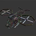 Futuristic Black Aircraft With Dual Large Propellers And Numbered 01 Design
