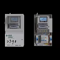 Smart Electric Meter Front And Internal Structure With Digital Display And Wiring Components