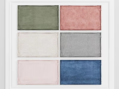 Square Rugs in Various Solid Colors with Soft Texture for Modern Home Living Decor 3d model