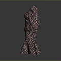 Square Neckline Puffed Sleeves Dress With Flared Hem And Colorful Floral Print