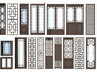 New Chinese-style openwork window 3d model