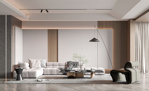 modern living room 3d model