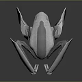 Futuristic Sci Fi Mechanical Creature With Metallic Wings And Robotic Features