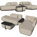 Modern Multiplayer Sofa 3d model