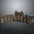 Military Weapons Ammunition Storage Cases With Camouflage Finish And Stacked Arrangement Design
