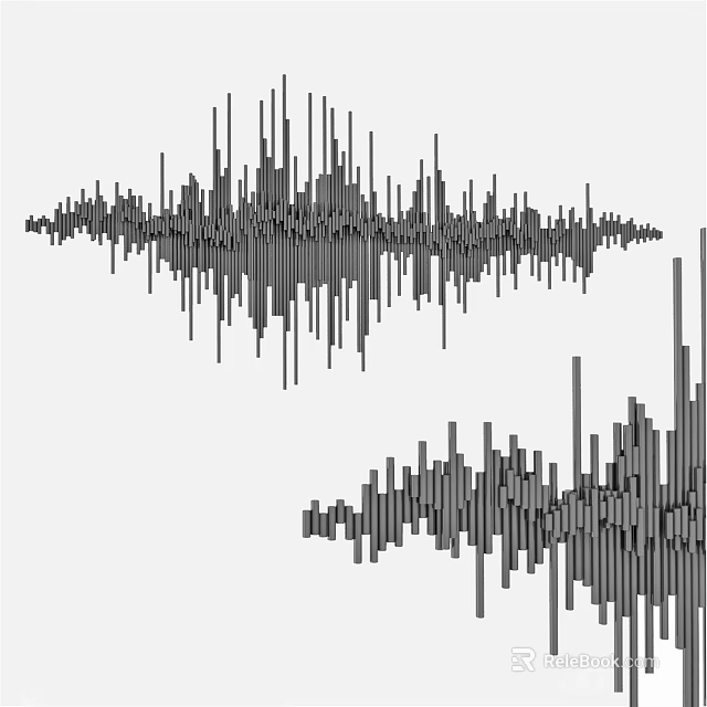 Modern Abstract Wall Decor With Vertical Lines And Wave Like Pattern For Contemporary Interior 3d model 