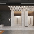 Underground garage underground foyer 3d model