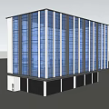 Modern Office Building Exterior With Glass Curtain Wall And Steel Structure
