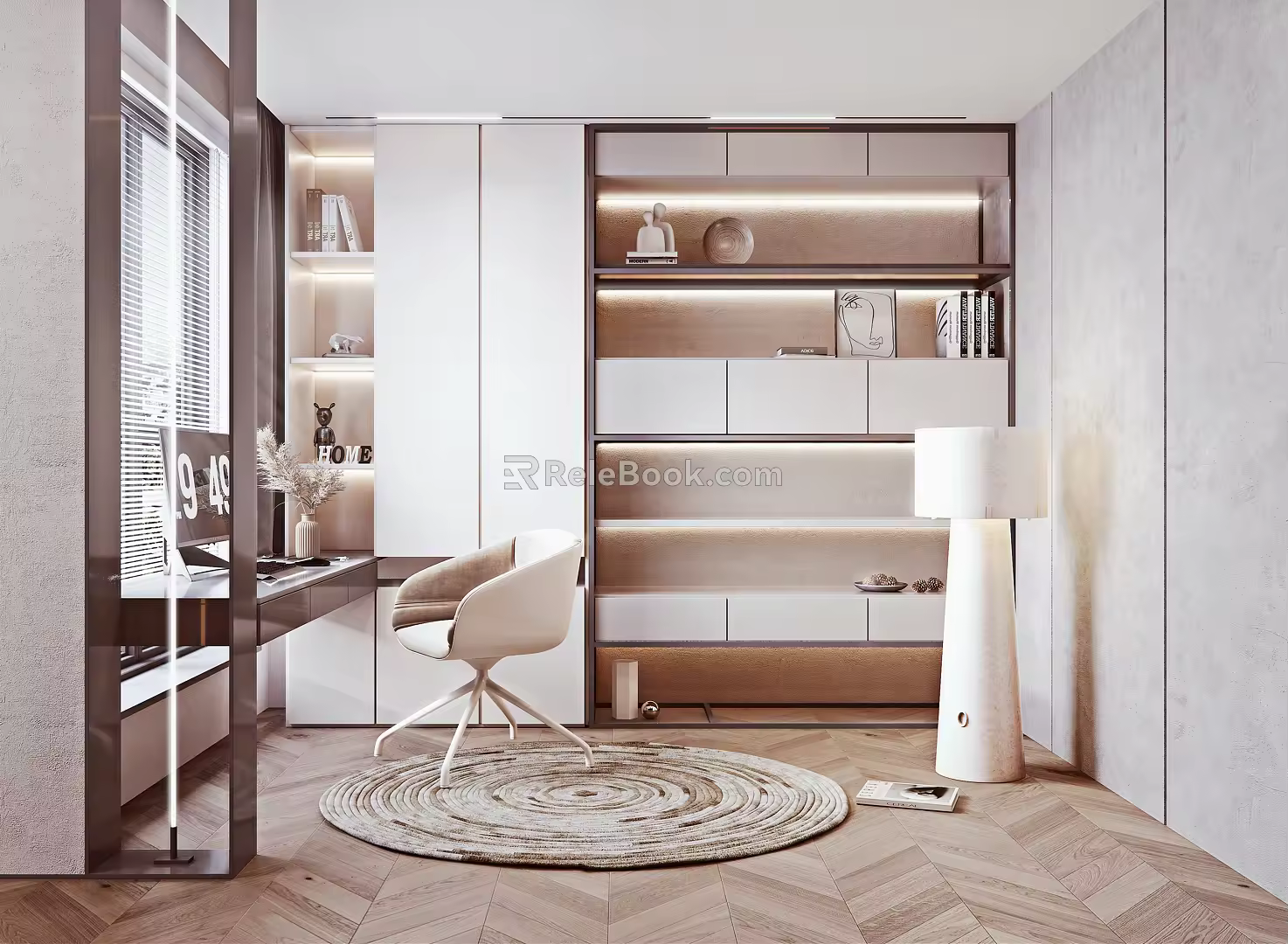 Modern Study Simple Study 3d model