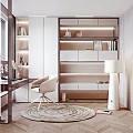 Modern Study Simple Study 3d model