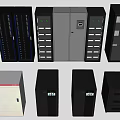 High Performance Commercial Equipment With Server Racks Storage Units And Control Panels 3d model