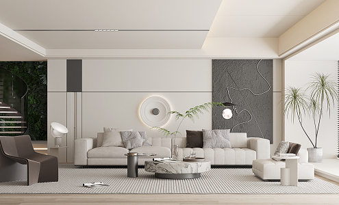 modern living room 3d model