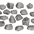 Pile Of Rough Stones And Wooden Chips For Natural Decor Projects