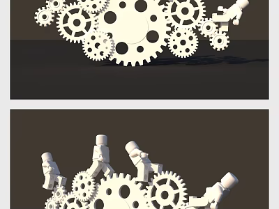 Durable Hardware Tools Featuring Interlocking Gears And Precision Mechanical Components For Workshops 3d model