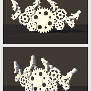 modern gear 3d model