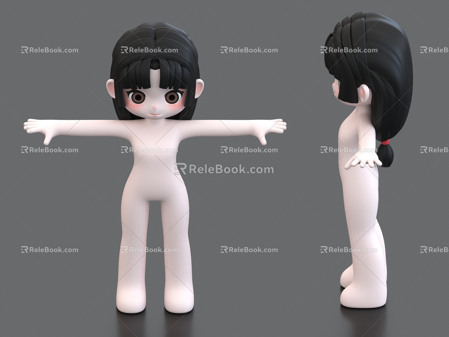 Cartoon Girl Cartoon Girl Cartoon Hair Cartoon Hairstyle Cartoon Little Girl 3d model