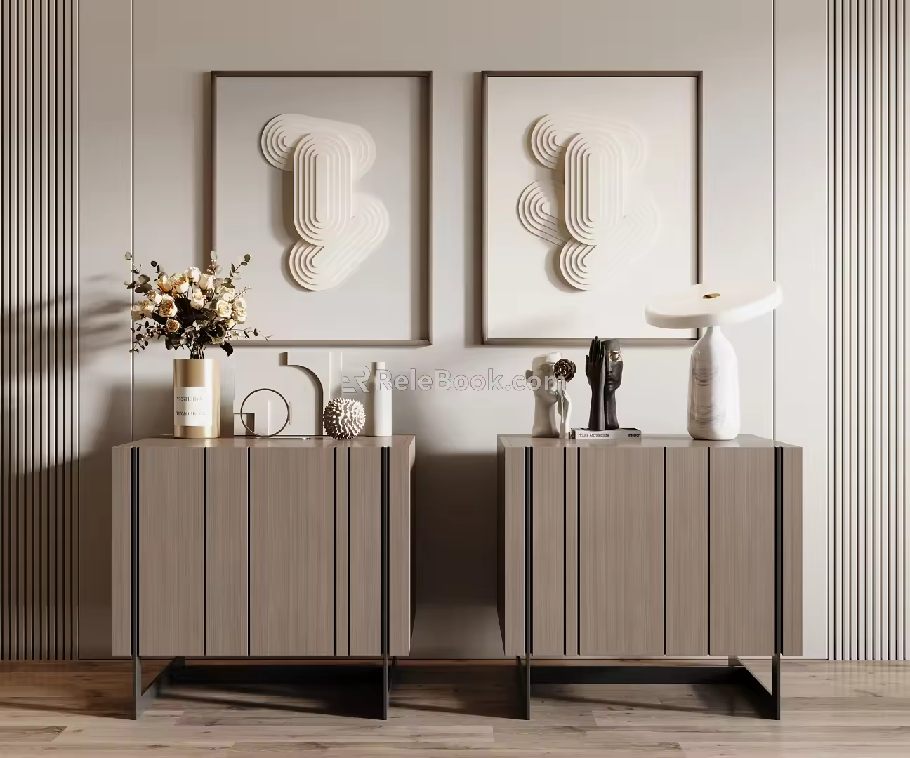 Modern bedside table 3d model