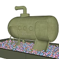Modern Slide Submarine Slide Bubble Pool 3d model