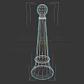 Minimalist Metal Stool With Round Top Conical Body And Solid Base