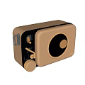 Golden Vintage Digital Device With Retro Style Knobs And Compact Design 3d model