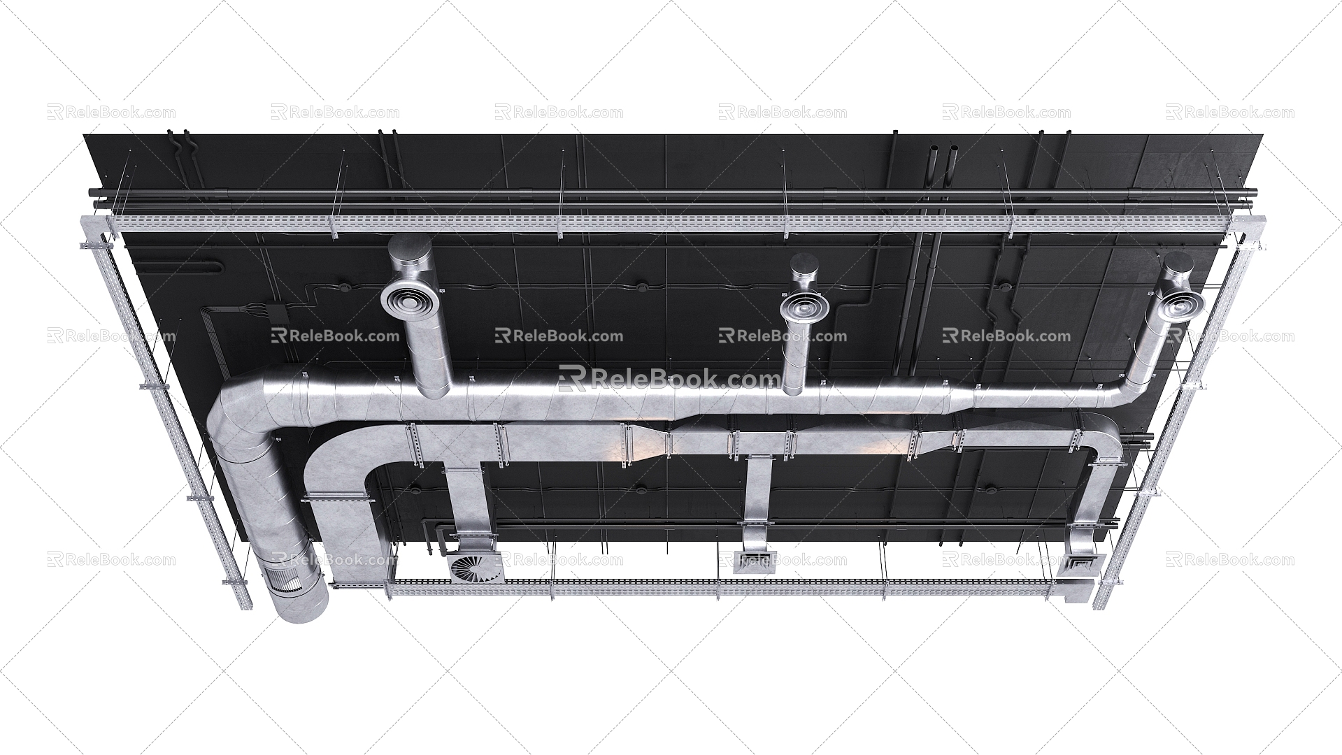 Industrial ceiling ceiling air conditioning tuyere tooling 3d model