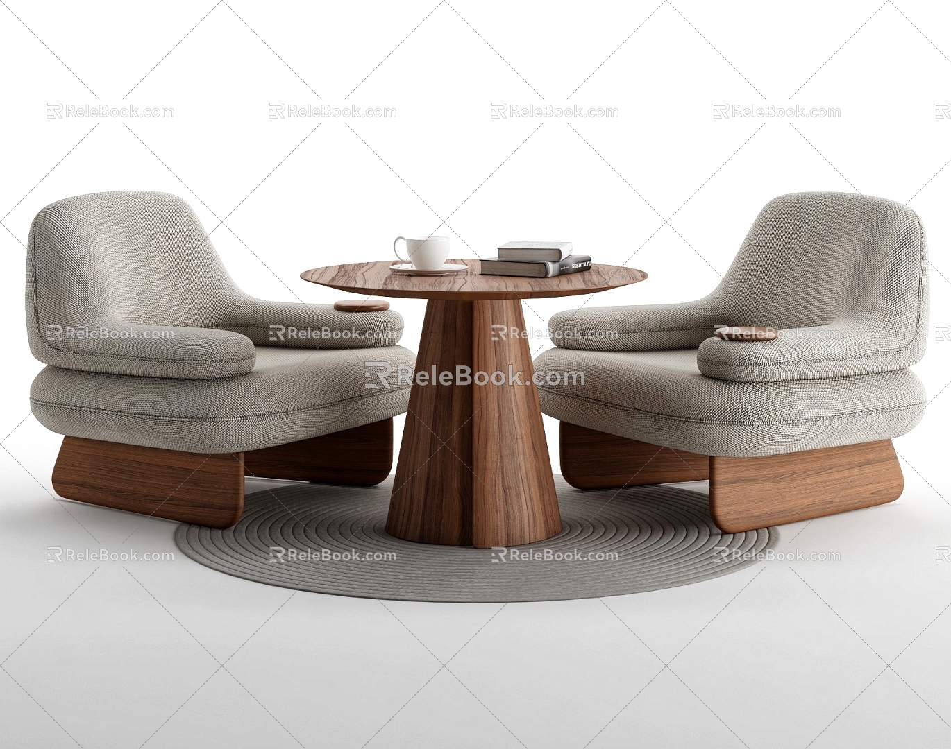 Quiet Chinese and Ancient Style Leisure Table and Chair Combination Coffee Table and Chair Negotiation Table and Chair Reception Table and Chair Signing Table and Chair 3d model