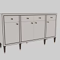 Stylish Modern White Dresser With Drawers Cabinets And Dark Wood Legs