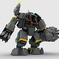 Building Blocks Mech Robot With Armored Structure And Weapons