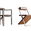 Modern Unique Design Dining Chairs With Wooden Frame And Leather Seats