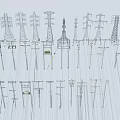 pole signal tower 3d model