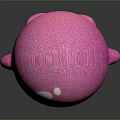 Cute Pink Fuzzy Game Movie Character With Round Shape And Plush Like Appearance